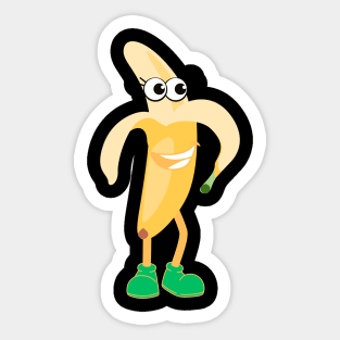Cute Banana Man Sticker